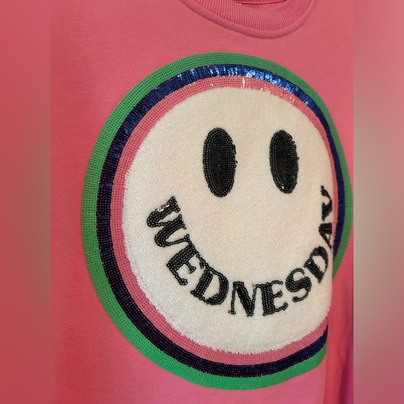 QUEEN OF SPARKLES Embroidered Crewneck, Worn once, Size M - Picture 2 of 3